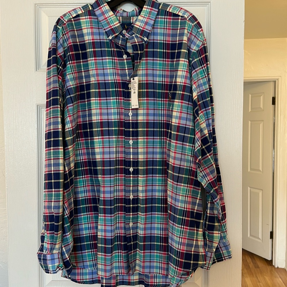 Ralph Lauren 2XB plaid shirt,NWT